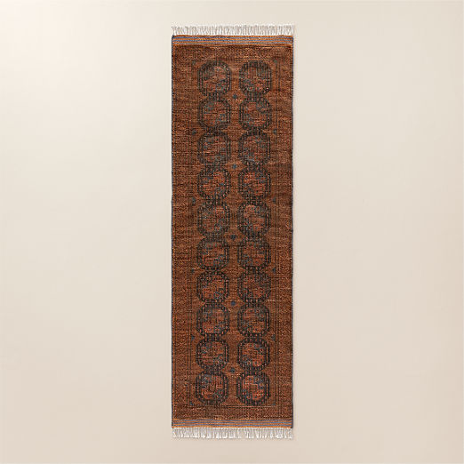 Pascala Hand-Knotted Copper Wool Runner Rug 2.5'x8'