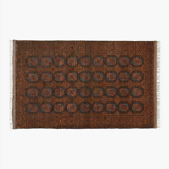 Pascala Hand-Knotted Copper Wool Area Rug 5'x8'