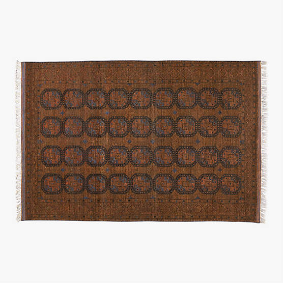 Pascala Hand-Knotted Copper Wool Area Rug 6'x9'