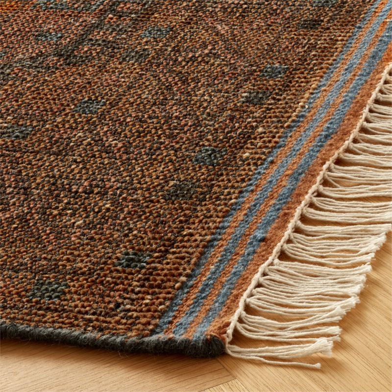 Pascala Hand-Knotted Copper Wool Area Rug 8'x10'