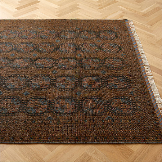 Pascala Moroccan Hand-Knotted Copper Wool Area Rug 10'x14'