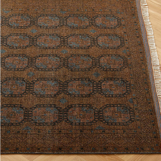 Pascala Moroccan Hand-Knotted Copper Wool Area Rug 10'x14'