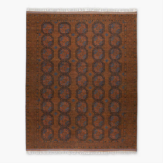 Pascala Hand-Knotted Copper Wool Area Rug 8'x10'