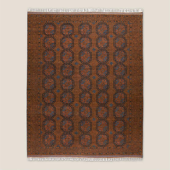 Pascala Hand-Knotted Copper Wool Area Rug 10'x14'