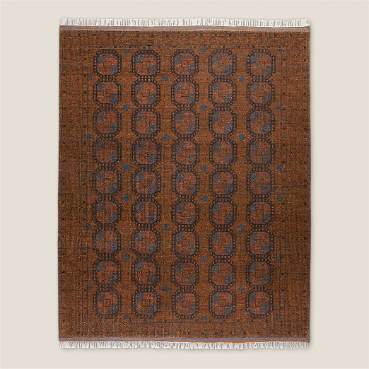 Pascala Hand-Knotted Copper Wool Area Rug 6'x9'