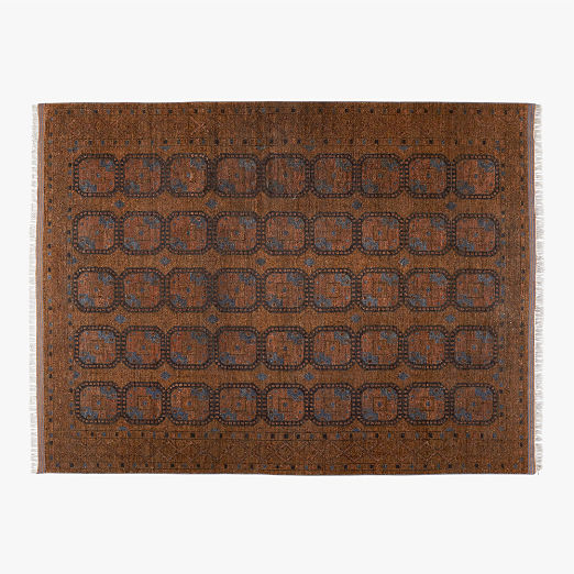 Pascala Hand-Knotted Copper Wool Area Rug 9'x12'