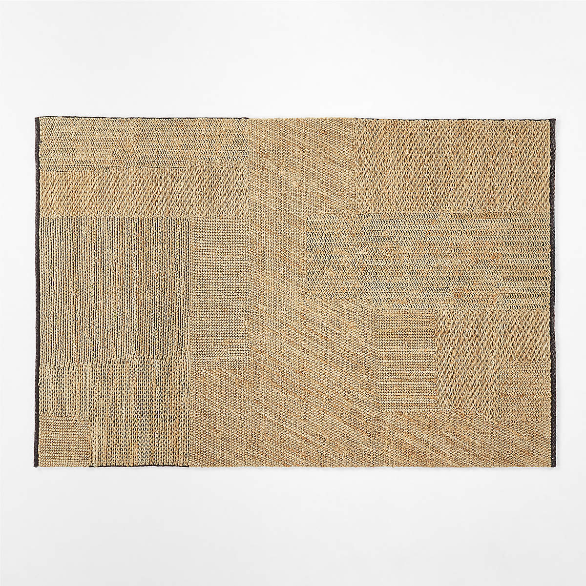 Patchwork Handwoven Natural Jute Area Rug 6'x9' + Reviews CB2