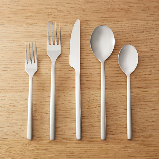 Rush 20-Piece Brushed Silver Flatware Set