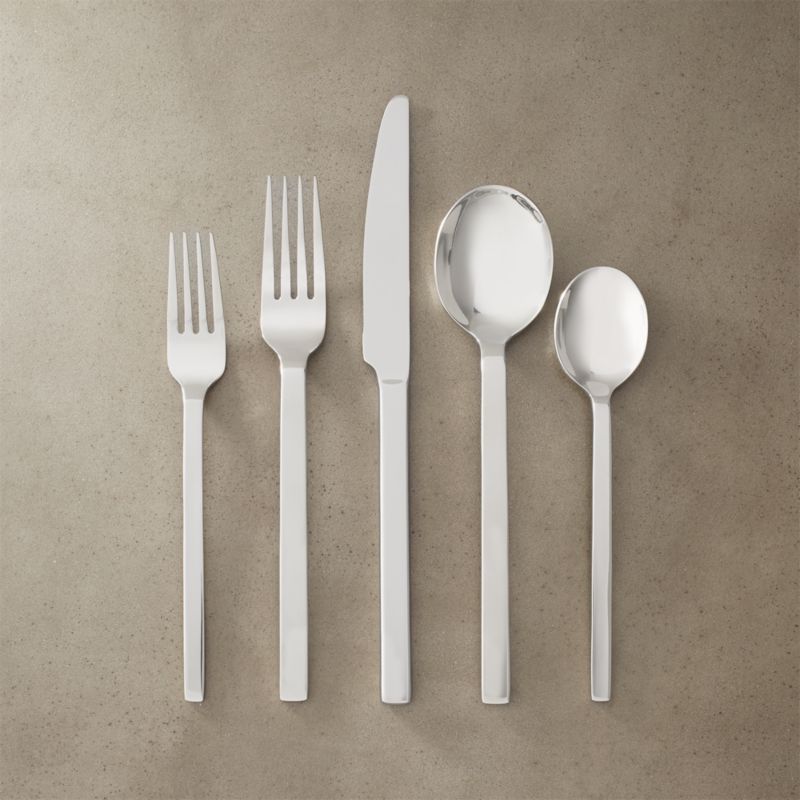View Tower 20-Piece Shiny Silver Flatware Set details