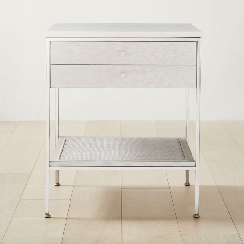 Cb2 tux deals marble top nightstand