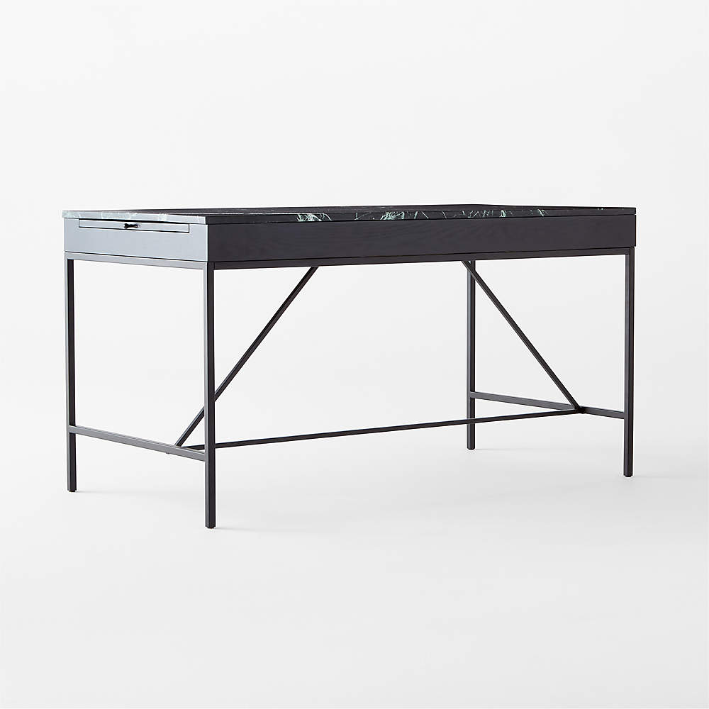 marble desk cb2