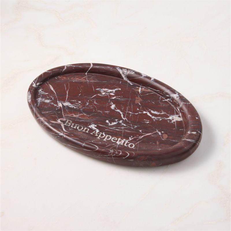 Pave Red Marble Serving Tray - image 1 of 13