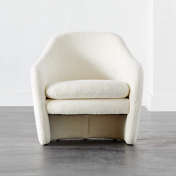 Cb2 boucle store chair