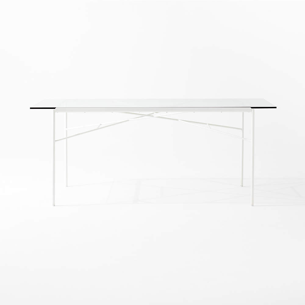 Metal and glass outdoor dining online table