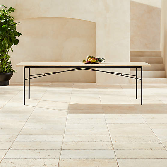 Large Pavilion Outdoor Dining Table Model 6142 and Tretto Outdoor Dining Table Cover by Paul