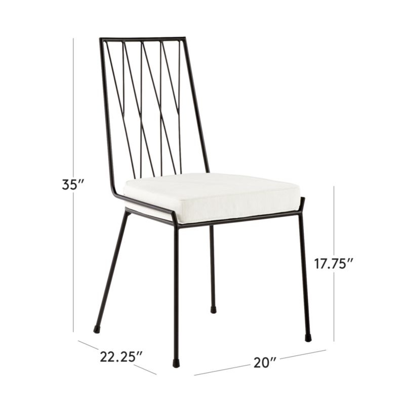 View Pavilion Dining Chair with Ivory Sunbrella ® Cushion Model 6150 Set of 2 by Paul McCobb - image 2 of 7