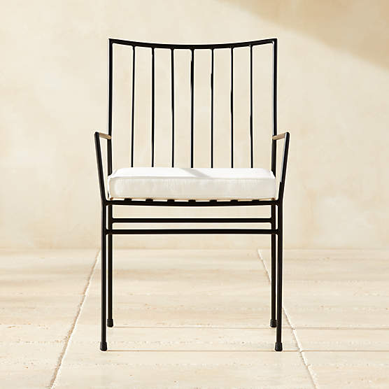 Virve Black Rope Outdoor Patio Dining Chair + Reviews CB2 Canada