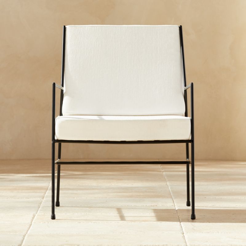 Pavilion Outdoor Lounge Chair with Ivory Sunbrella Cushions Model 6471 by Paul McCobb - image 0 of 7