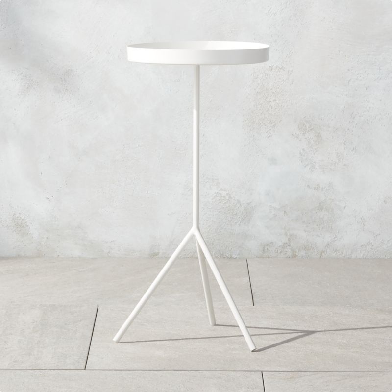 View Pavilion White Cocktail Table/Plant Stand 21.5" by Paul McCobb details