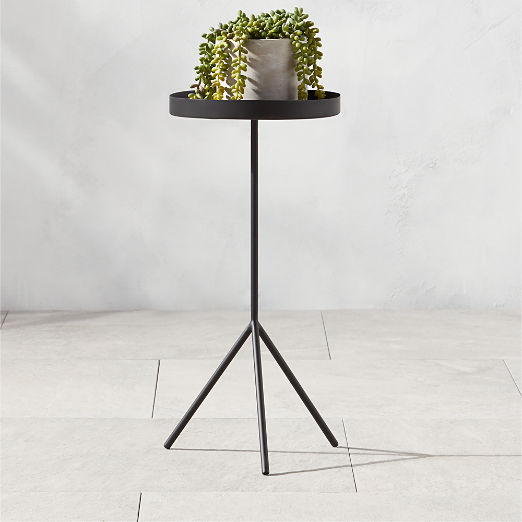 Pavilion Black Cocktail Table/Plant Stand 21.5" by Paul McCobb