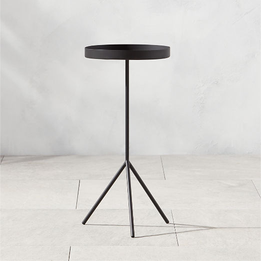 Pavilion Black Cocktail Table/Plant Stand 21.5" by Paul McCobb