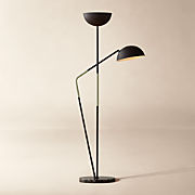Asha Black Knotted Double Taper Candle Holder