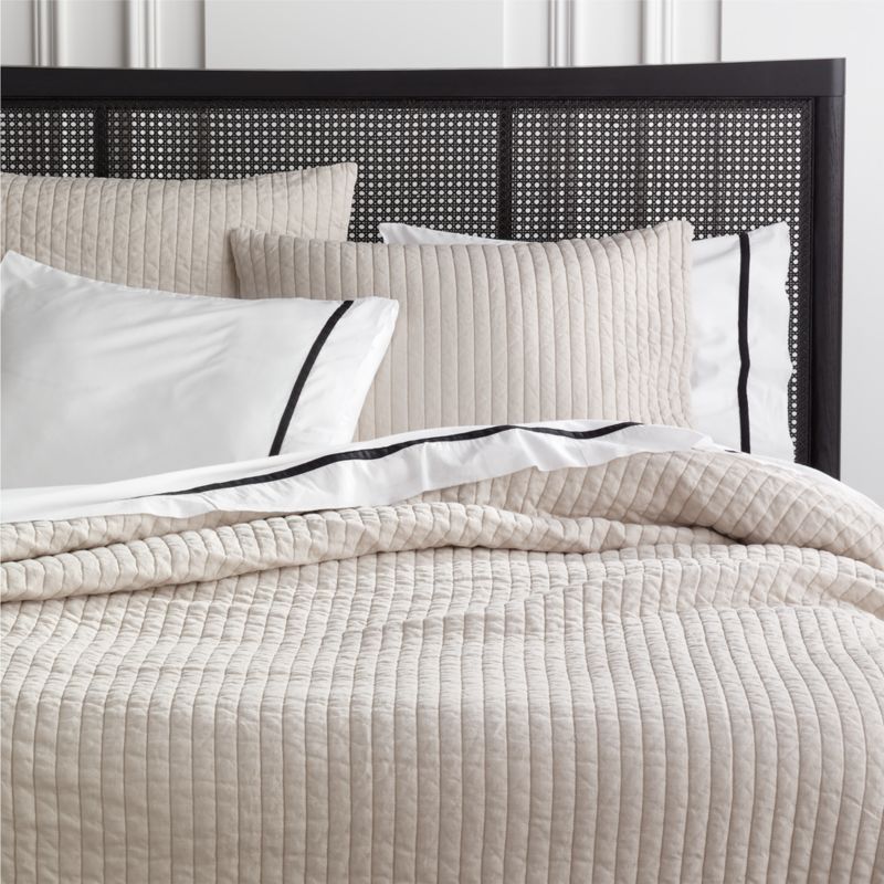 View Paxton Linen Garment Washed Natural Full/Queen Quilt details