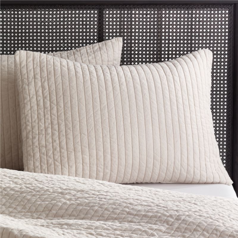 View Paxton Linen Garment Washed Natural Standard Shams Set of 2 details