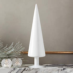 Pax Matte White Wood Bead Holiday Garland 120, CB2