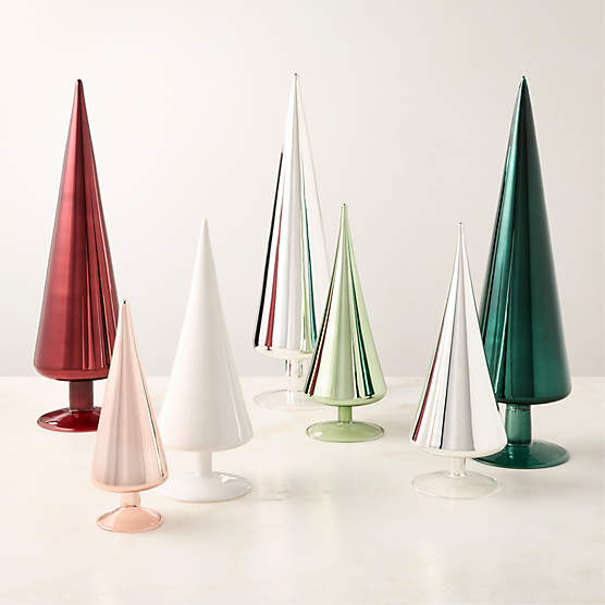 Paz Glass Christmas Tree Figures Set of 7