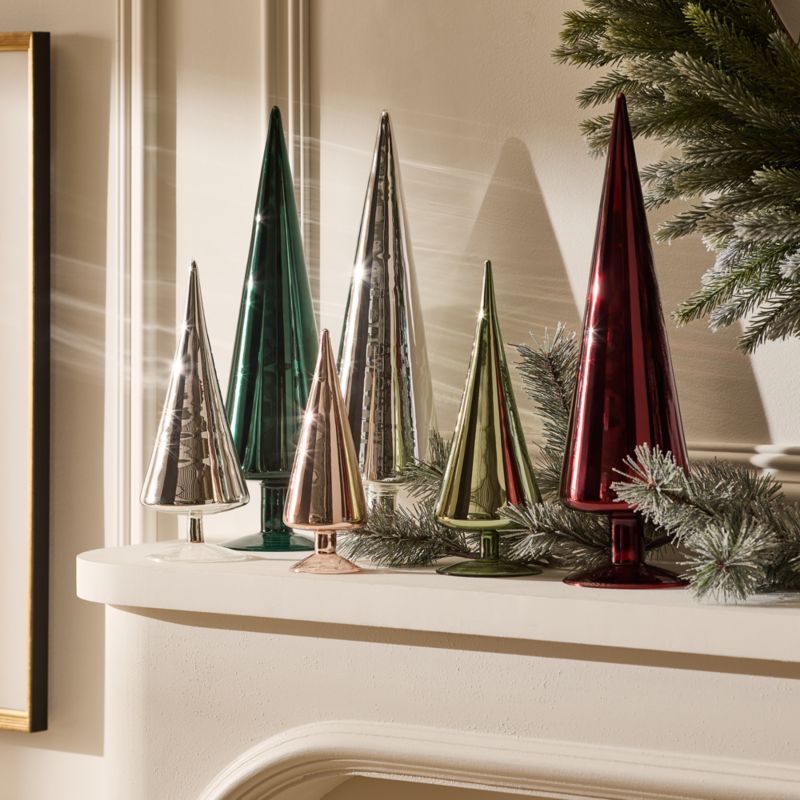 Paz Glass Christmas Tree Figures Set of 6 - image 1 of 8
