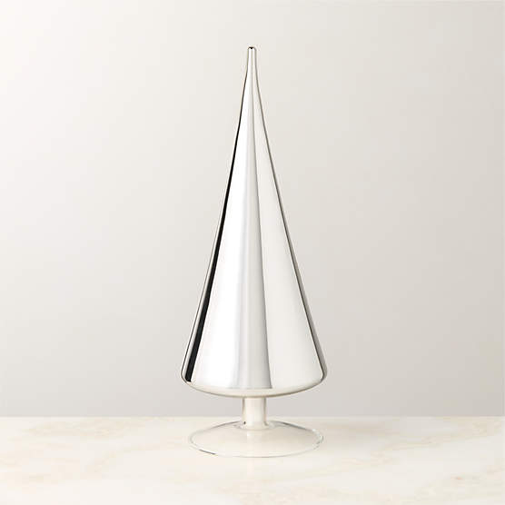 Paz Silver Glass Christmas Tree Figure 11.5"