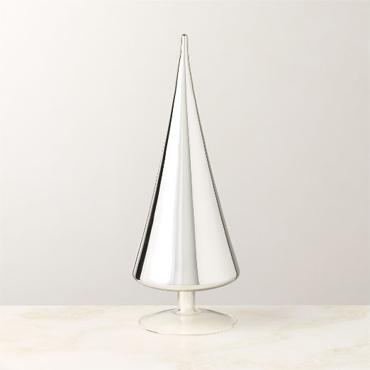 Paz Silver Glass Christmas Tree Figure 11.5"