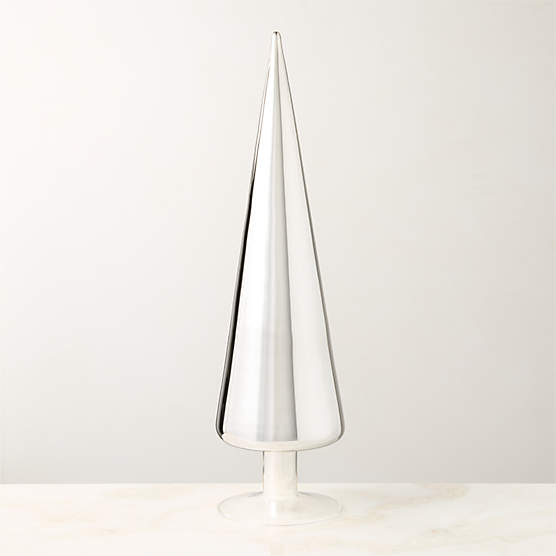 Paz Silver Glass Christmas Tree Figure 18"