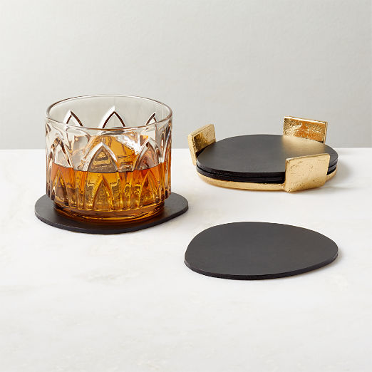 Pebble Leather Coasters Set of 4