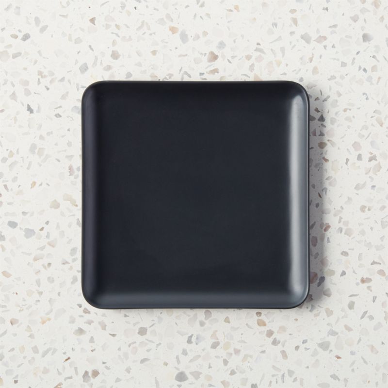 View Pebble Matte Black Melamine Appetizer Plate details