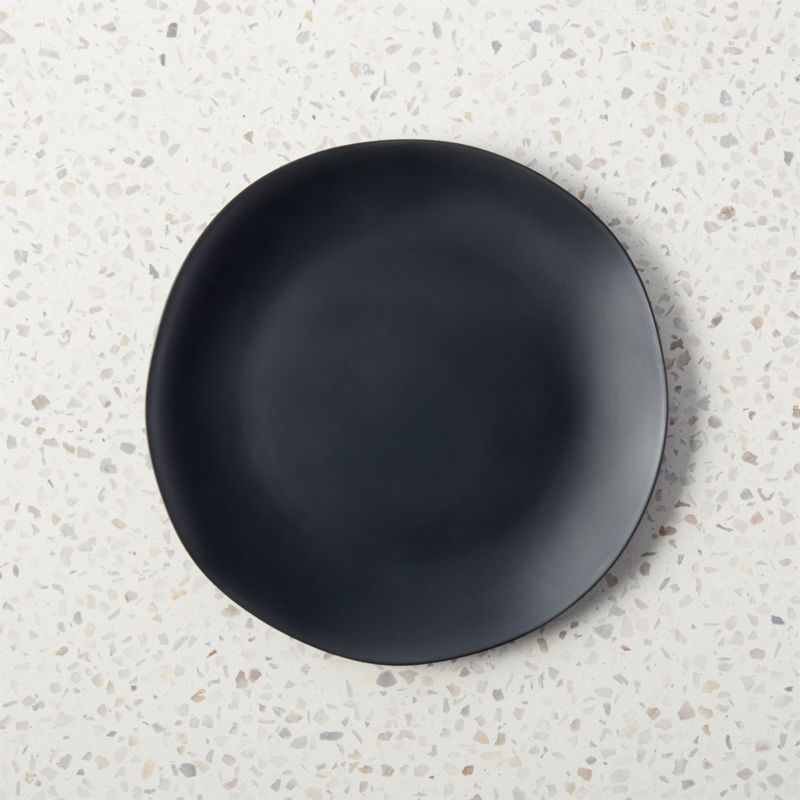 View Pebble Matte Black Melamine Salad Plate details