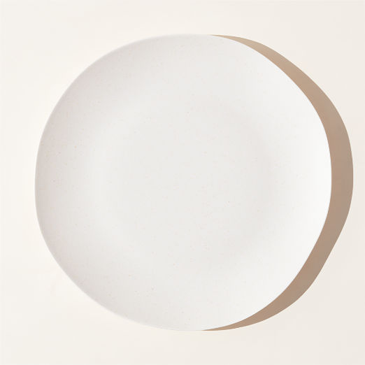 Pebble White Melamine Dinner Plate