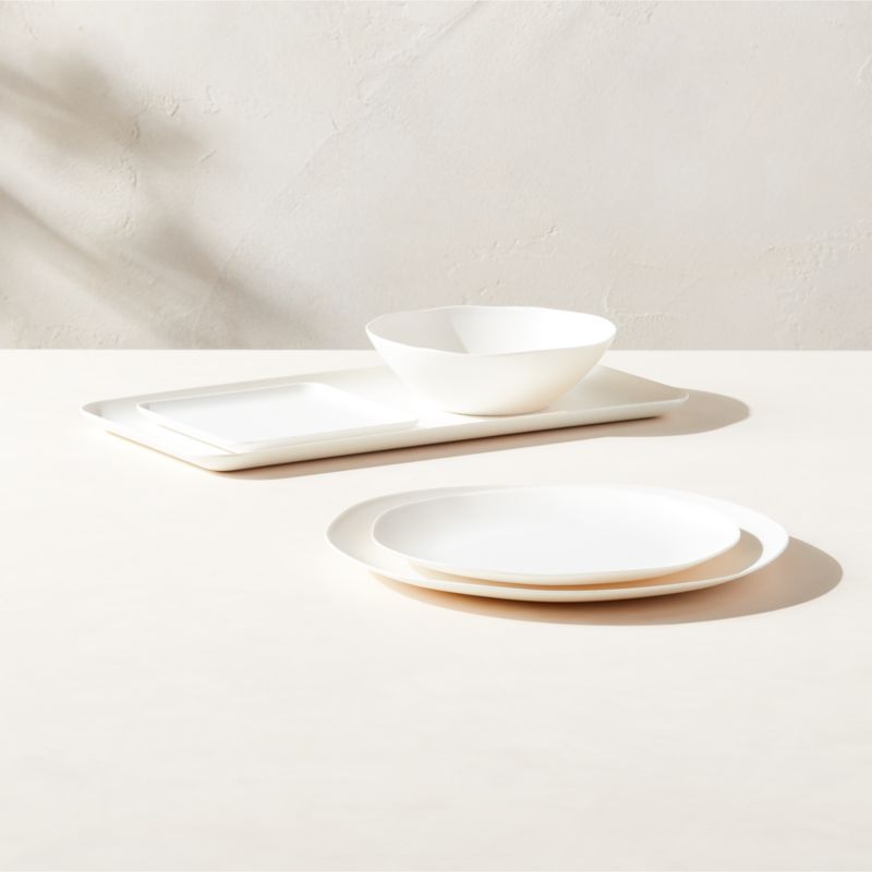 Pebble White Melamine Dinner Plate - image 2 of 4