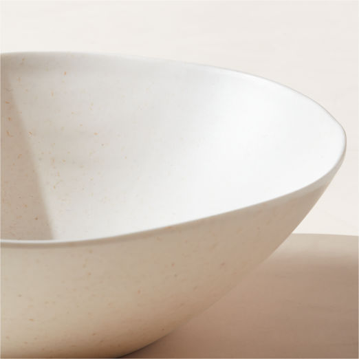 Pebble White Melamine Salad Bowl