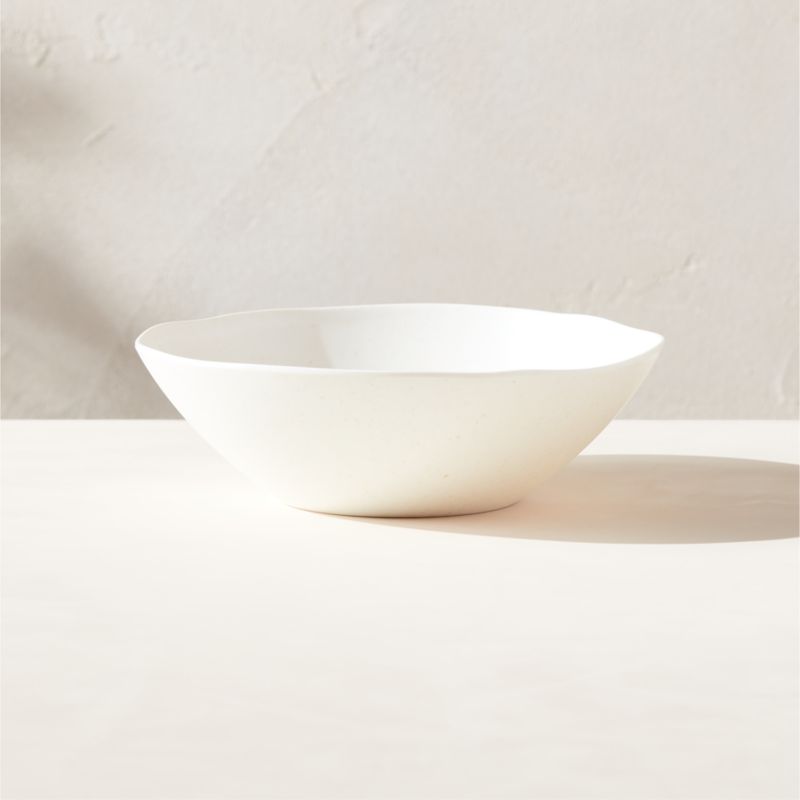 Viewing product image Pebble White Melamine Salad Bowl - image 1 of 4