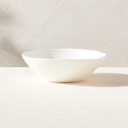 Pebble White Melamine Salad Bowl