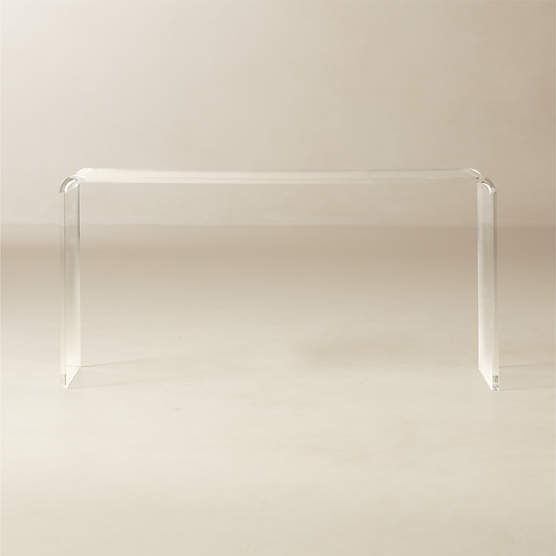 Cb2 lucite 2024 coffee table