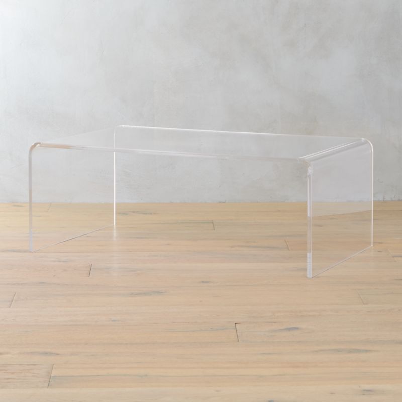 Peekaboo Acrylic Coffee Table Reviews Cb2