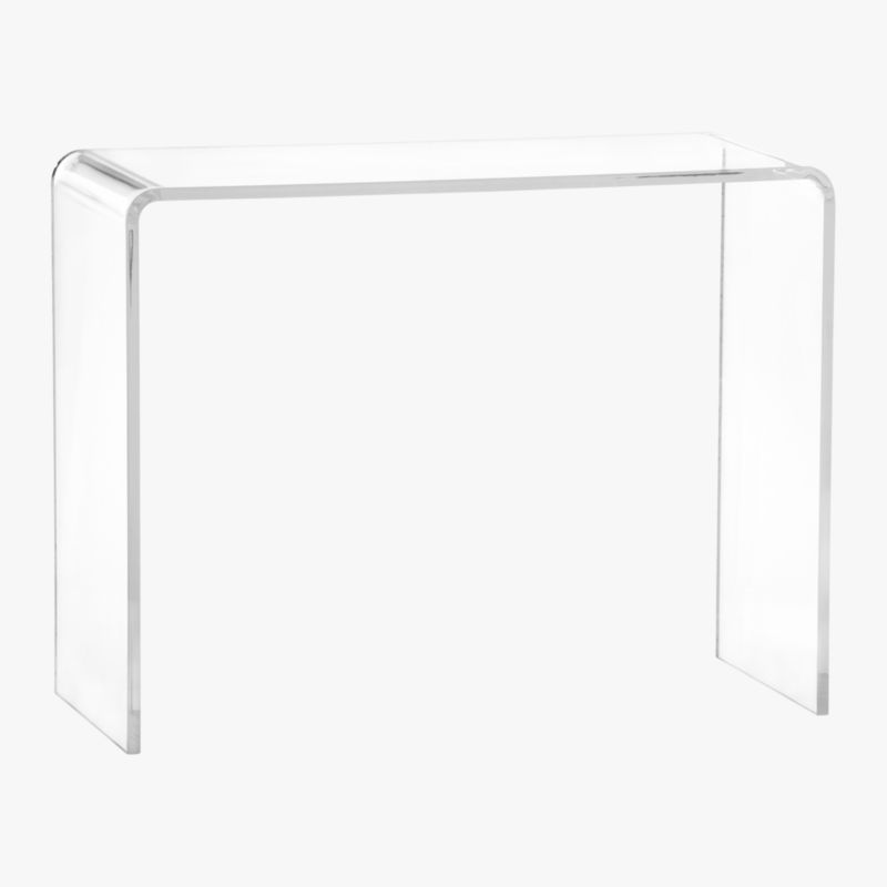 Peekaboo Modern Acrylic Console Table 38'' + Reviews | CB2