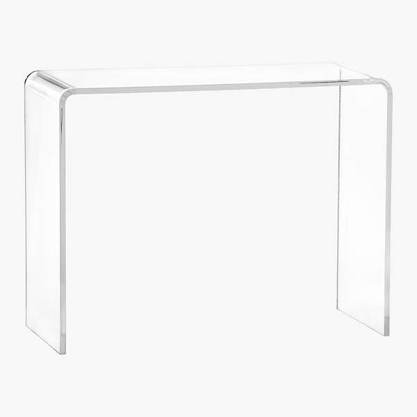 Kaboo 38 Acrylic Console Table, Acrylic Glass Console Table