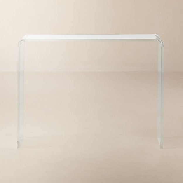 Peekaboo 38 Acrylic Console Table Reviews CB2
