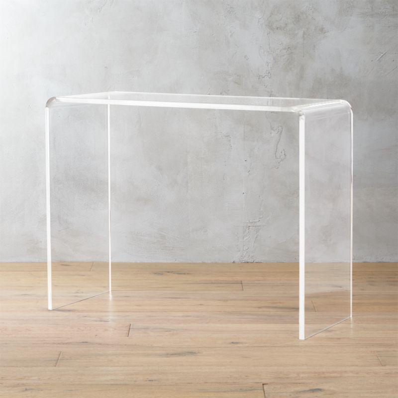 Peekaboo Modern Acrylic Console Table 38'' + Reviews | CB2