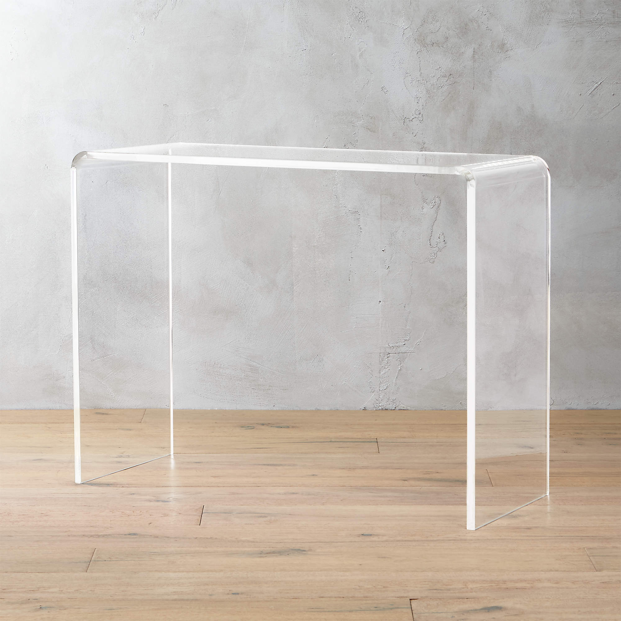 Peekaboo Modern Acrylic Console Table 38'' + Reviews CB2