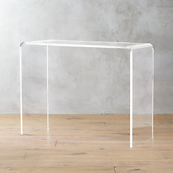 Modern Console Tables Cb2 Kaboo 38 Acrylic Console Table